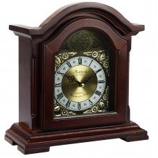 Bedford Clock Collection Redwood Mantel Clock with Chimes   555623513
